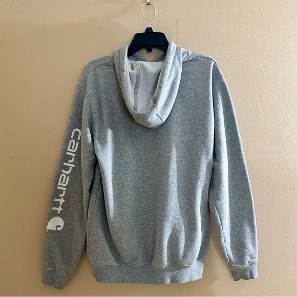 Carhartt K288 HGY Original Fit Logo Sleeve Men’s Size Small Gray - Picture 2 of 9